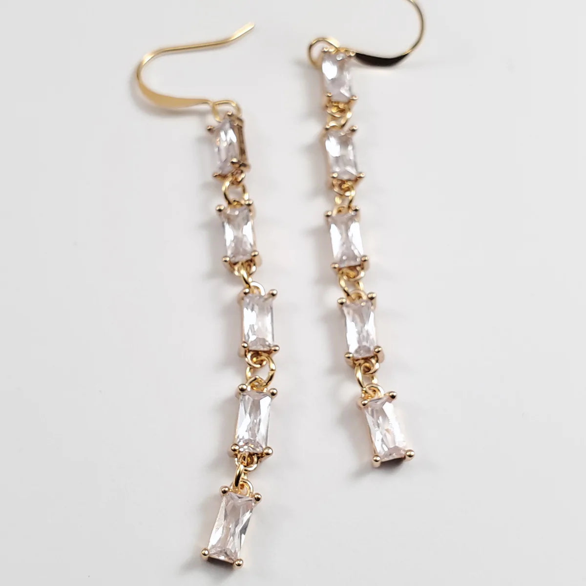 Faceted Clear Crystal Earrings