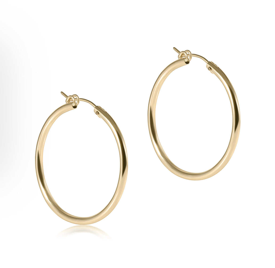 Round Gold Hoops 1.25