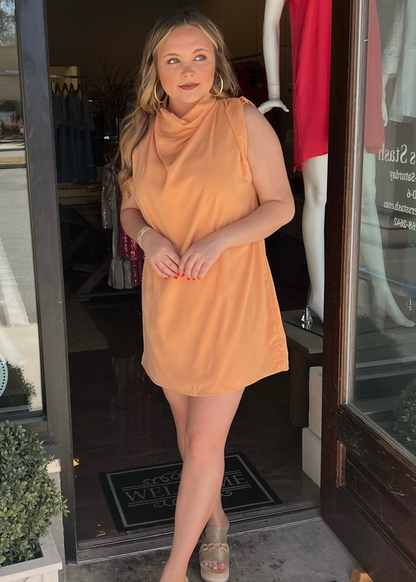 Orange Sleeveless Dress